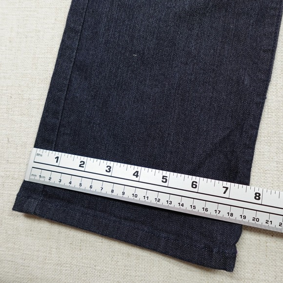 NYDJ Jeans 6 Blue Straight Leg Dark Wash Embellished Pocket Lift Tuck Stretch - Picture 12 of 14